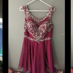 rasberry homecoming dress